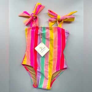 Shade Critters Palm Beach Stripe UPF50 One Piece Baby Girl Swimsuit 12-18 Months